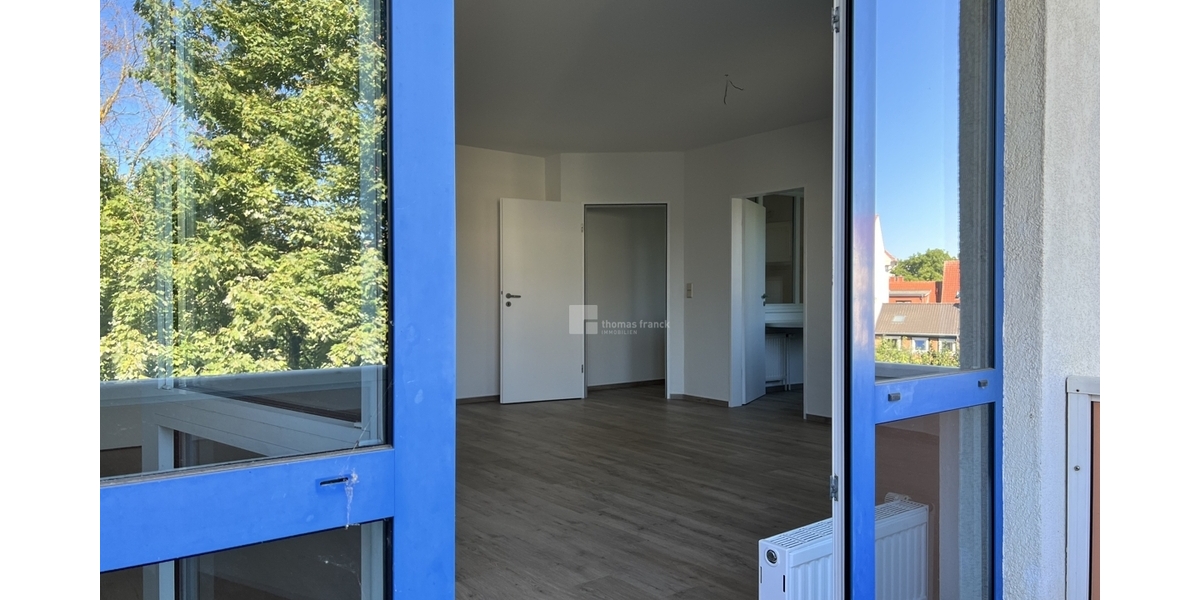 vom Balkon hinein